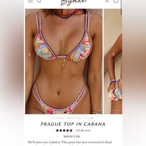 Brand new with tags bydee Prague bikini with beaded top